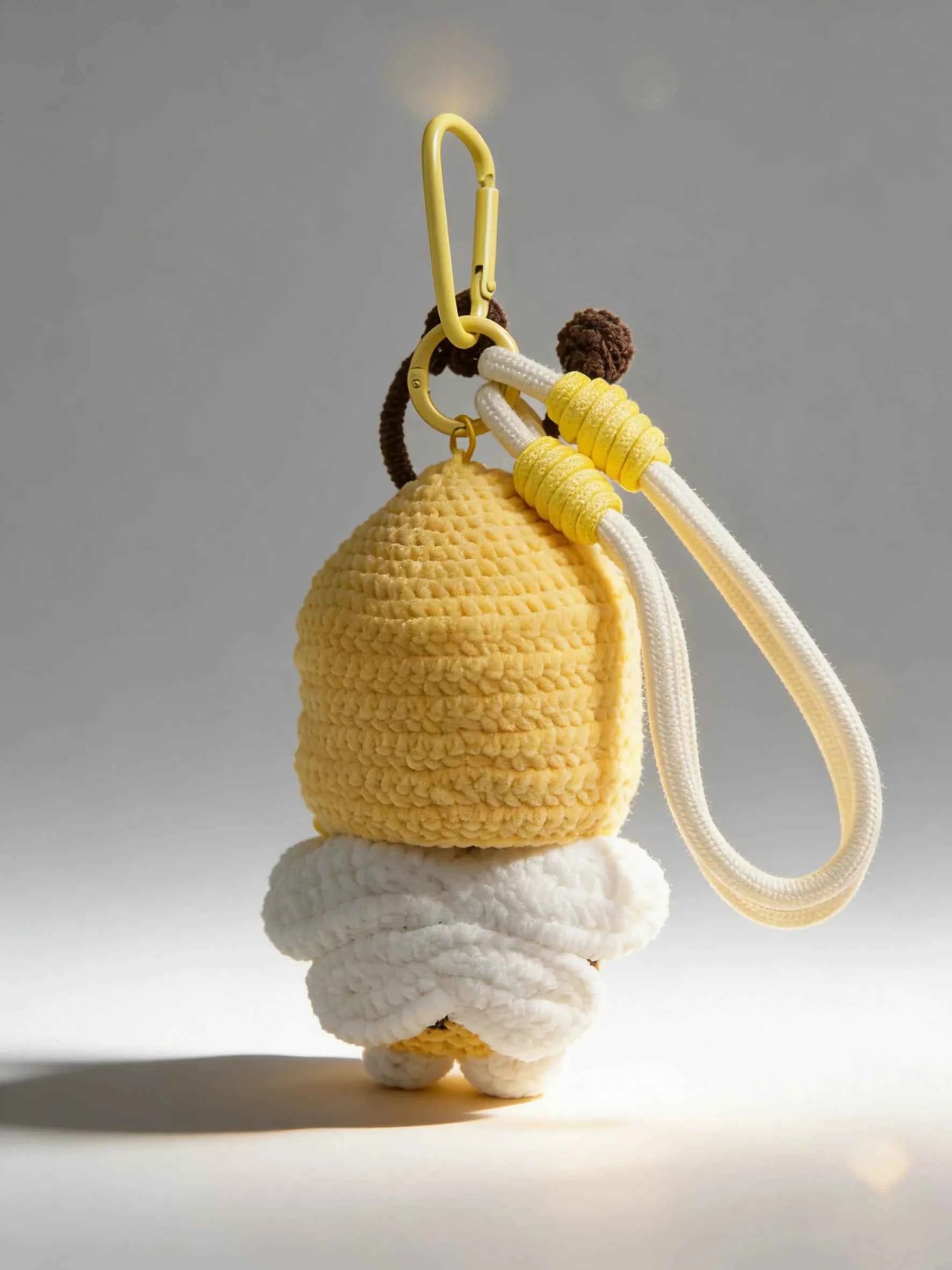 Amigurumi Crochet Kit - Cute Honeybee Doll Keychain