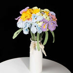 Handmade Knit Iris Flower - Symbol of Hope & Wisdom, Perfect Gift