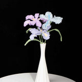Handmade Knit Iris Flower - Symbol of Hope & Wisdom, Perfect Gift