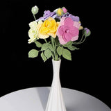 Luxury Crochet Rose & Peony Mix Bouquet - Reusable Floral Home Decor