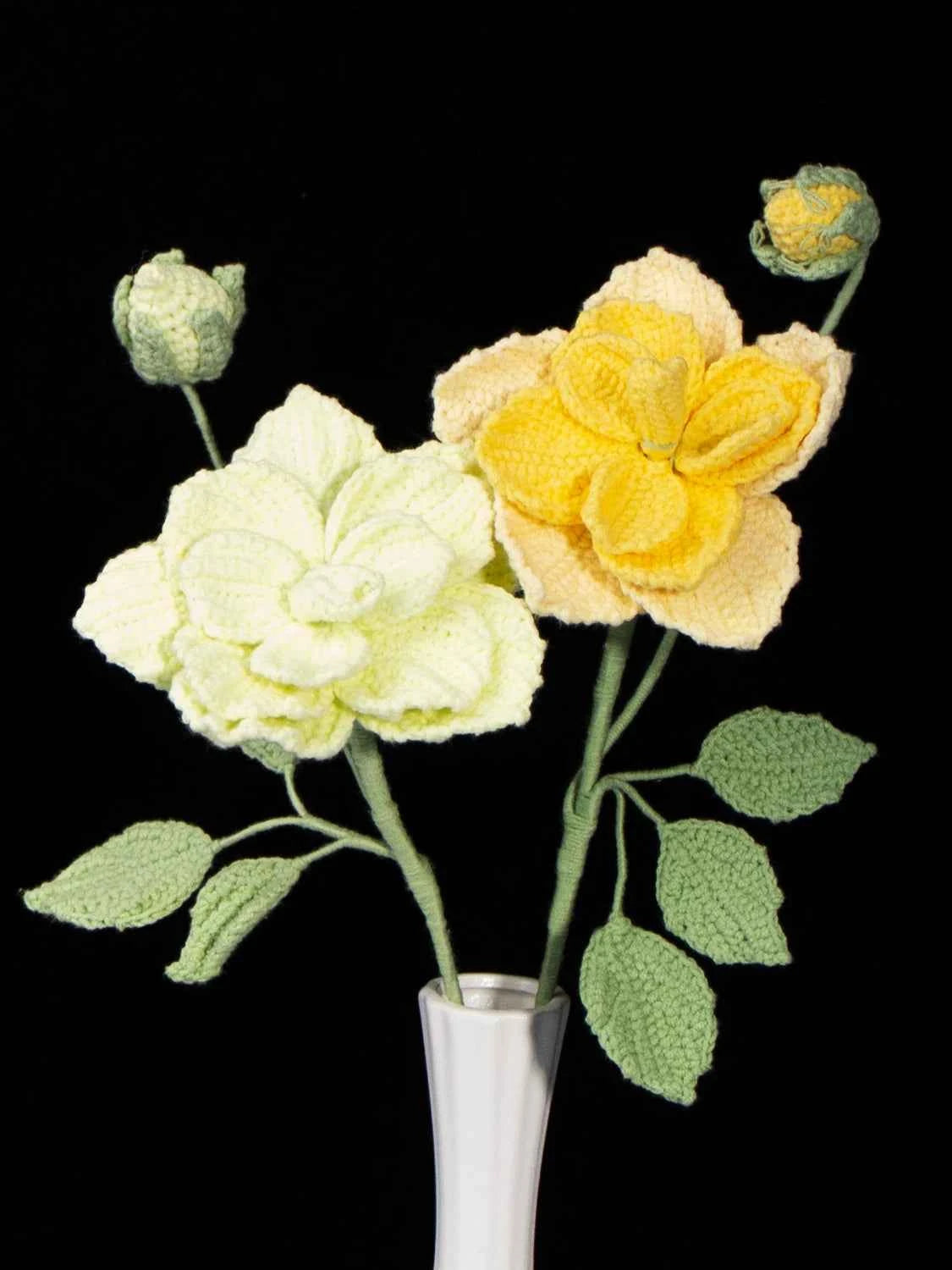 Luxury Crochet Rose & Peony Mix Bouquet - Reusable Floral Home Decor