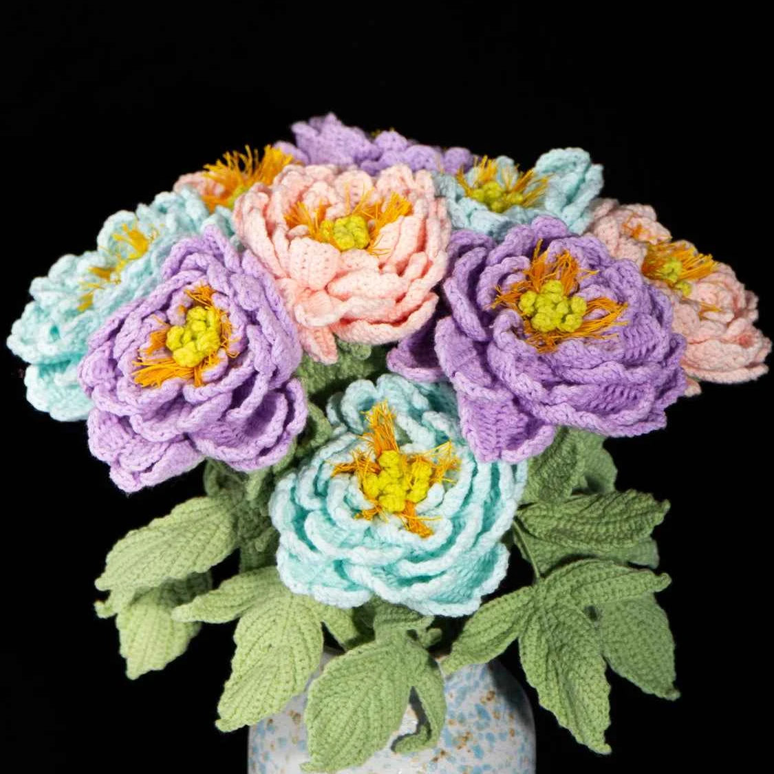 Amigurumi Peony Bouquet | Unique Handcrafted Gift for Anniversaries