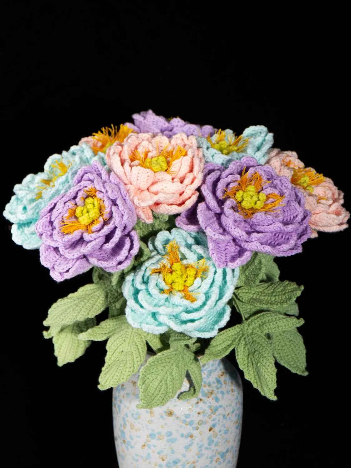 Amigurumi Peony Bouquet | Unique Handcrafted Gift for Anniversaries