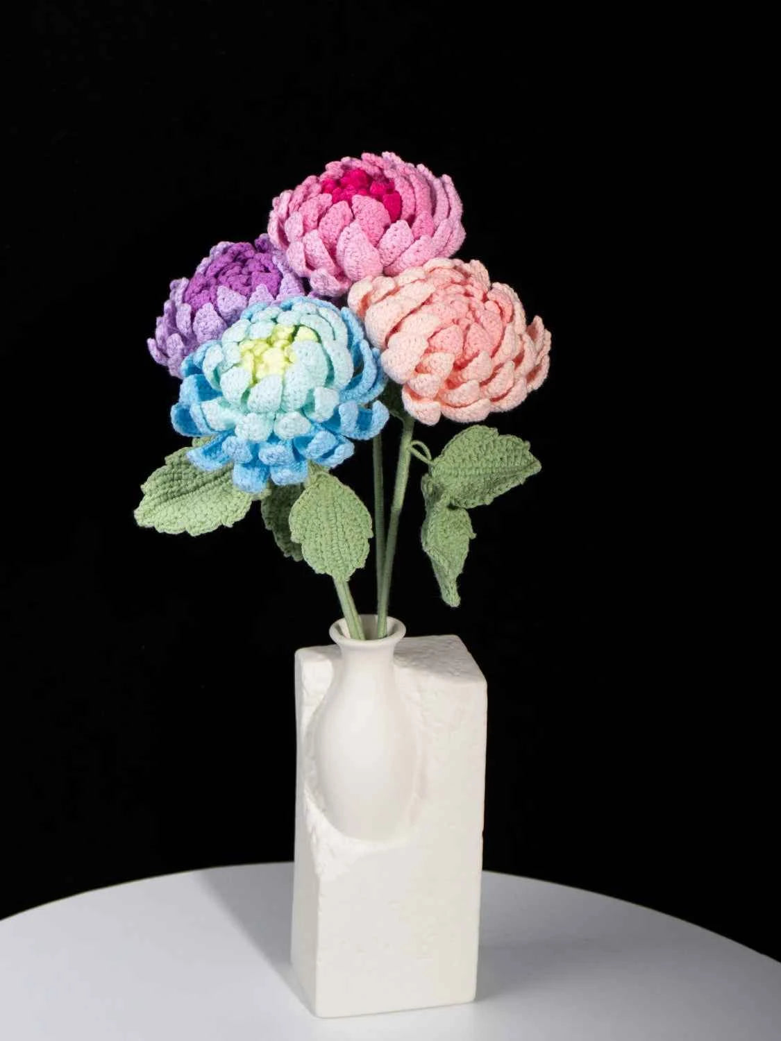 Artisanal Crochet Dahlia Single Stem