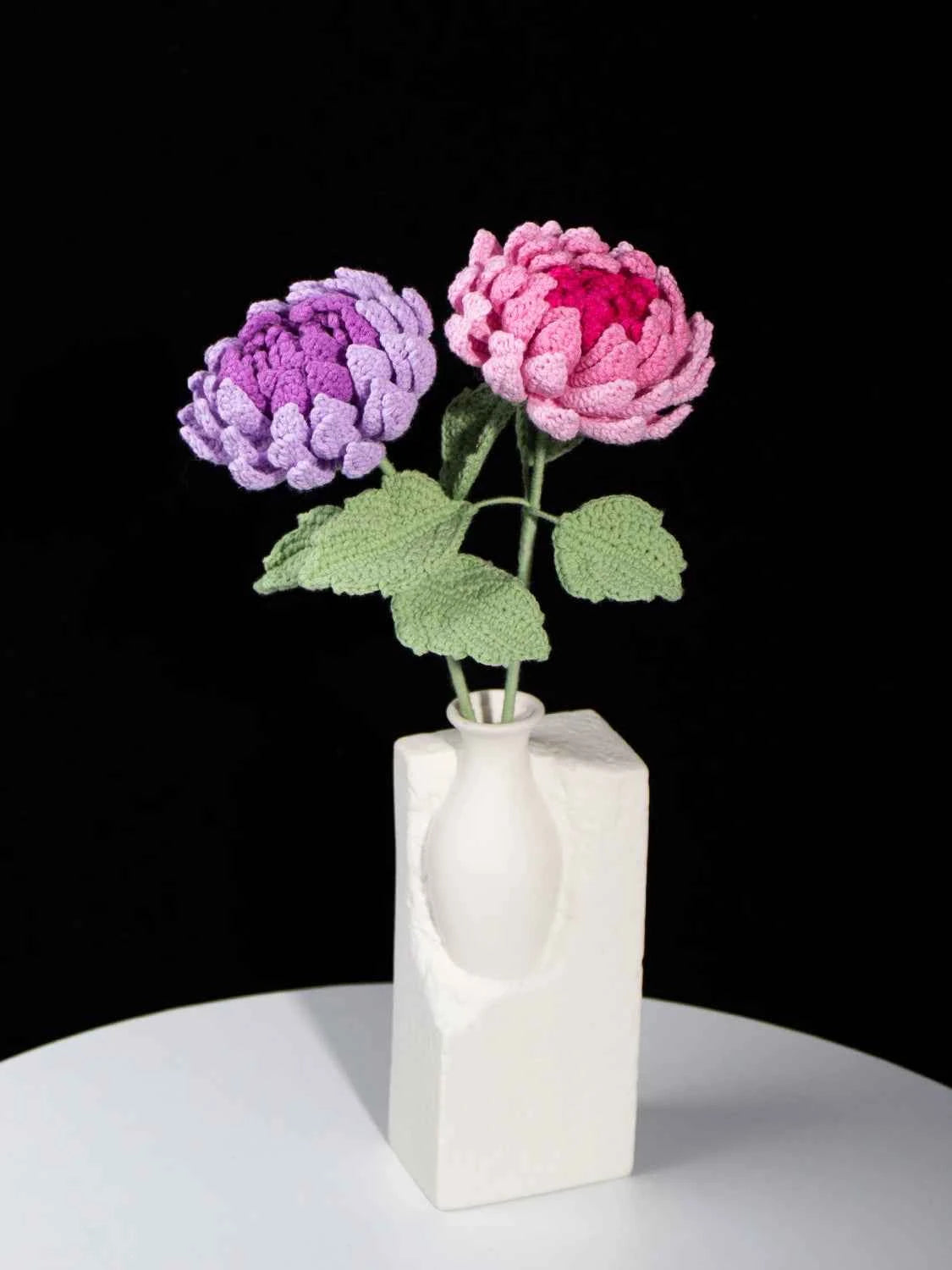 Artisanal Crochet Dahlia Single Stem