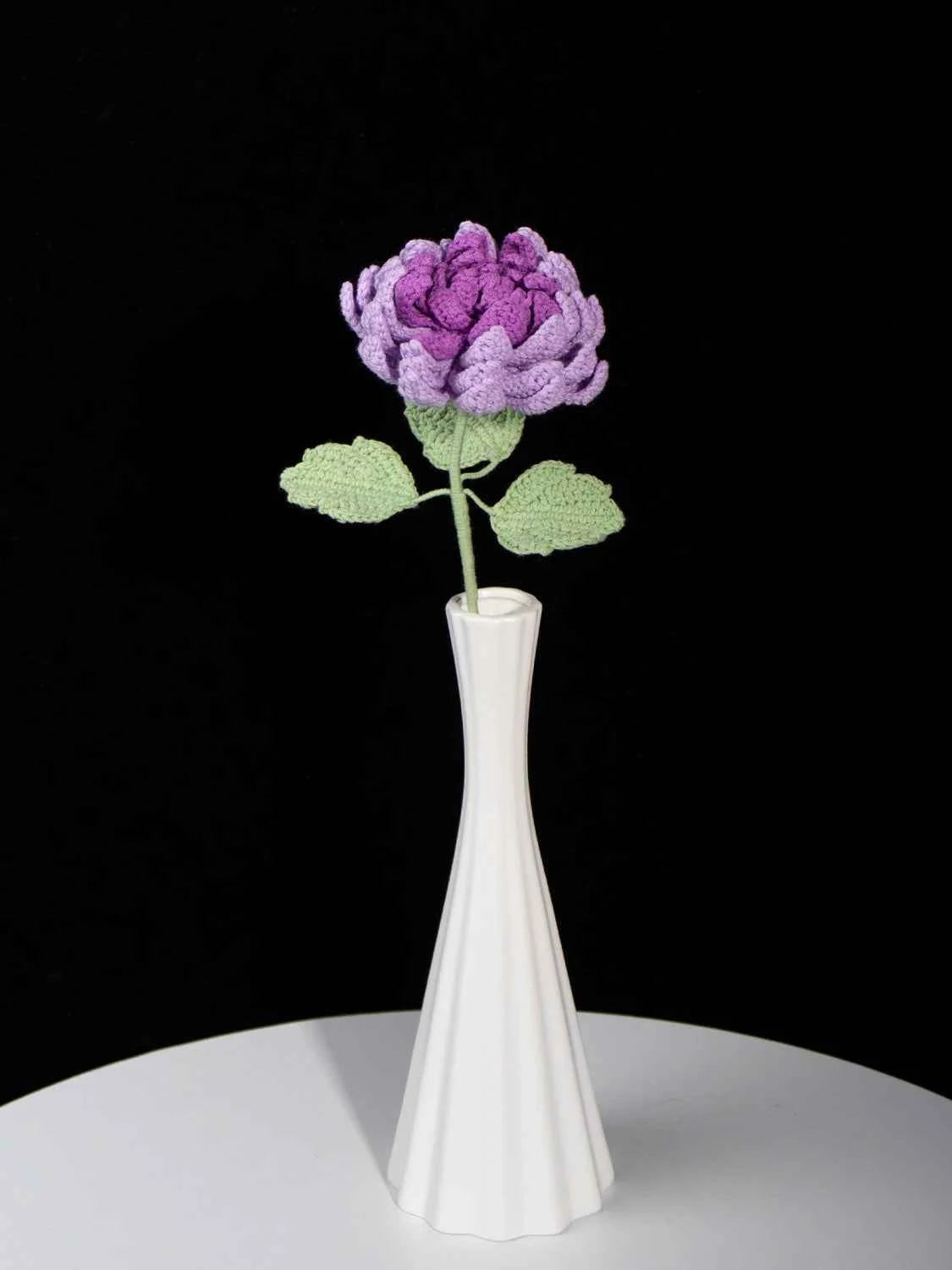 Artisanal Crochet Dahlia Single Stem