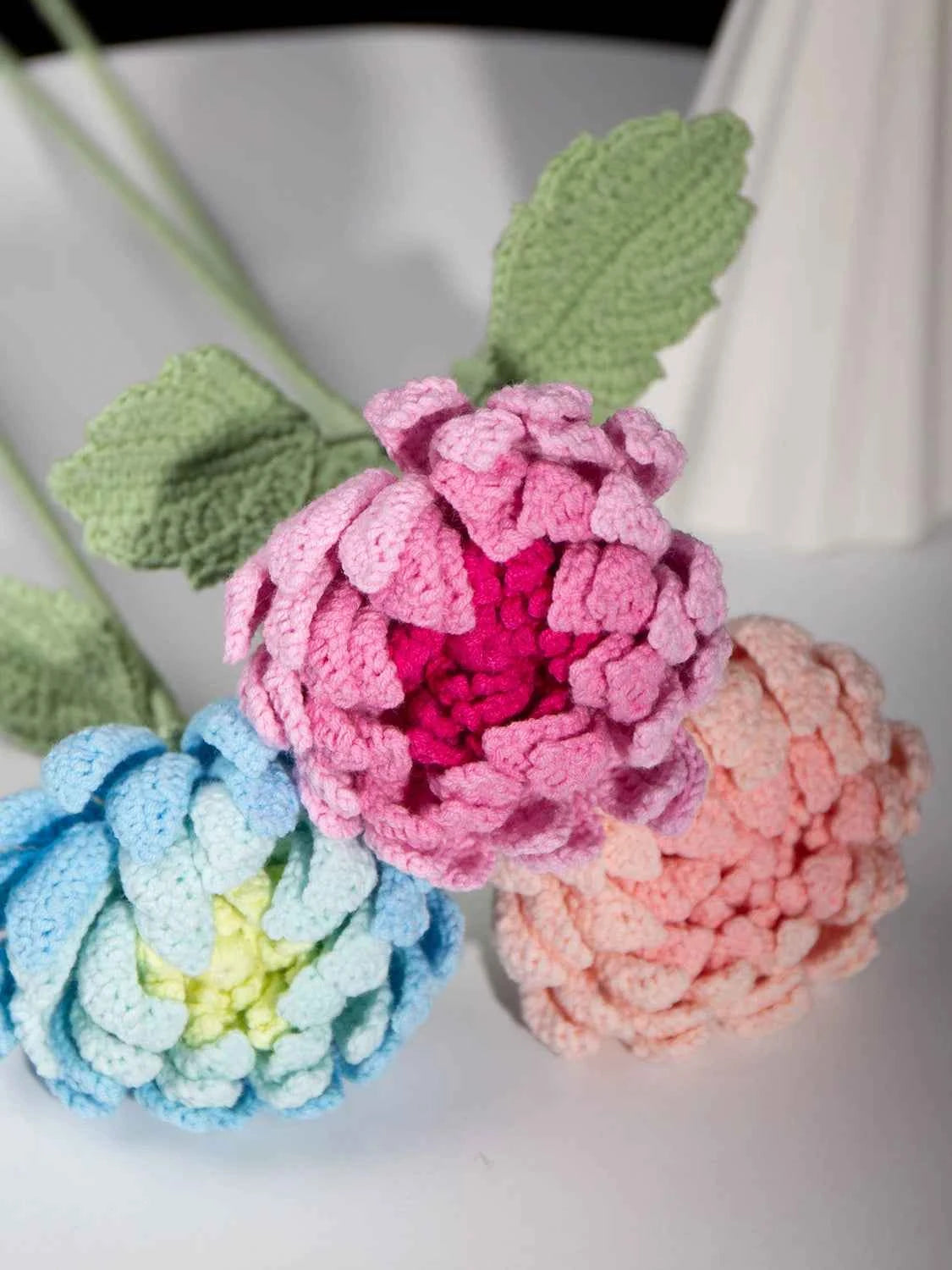 Artisanal Crochet Dahlia Single Stem