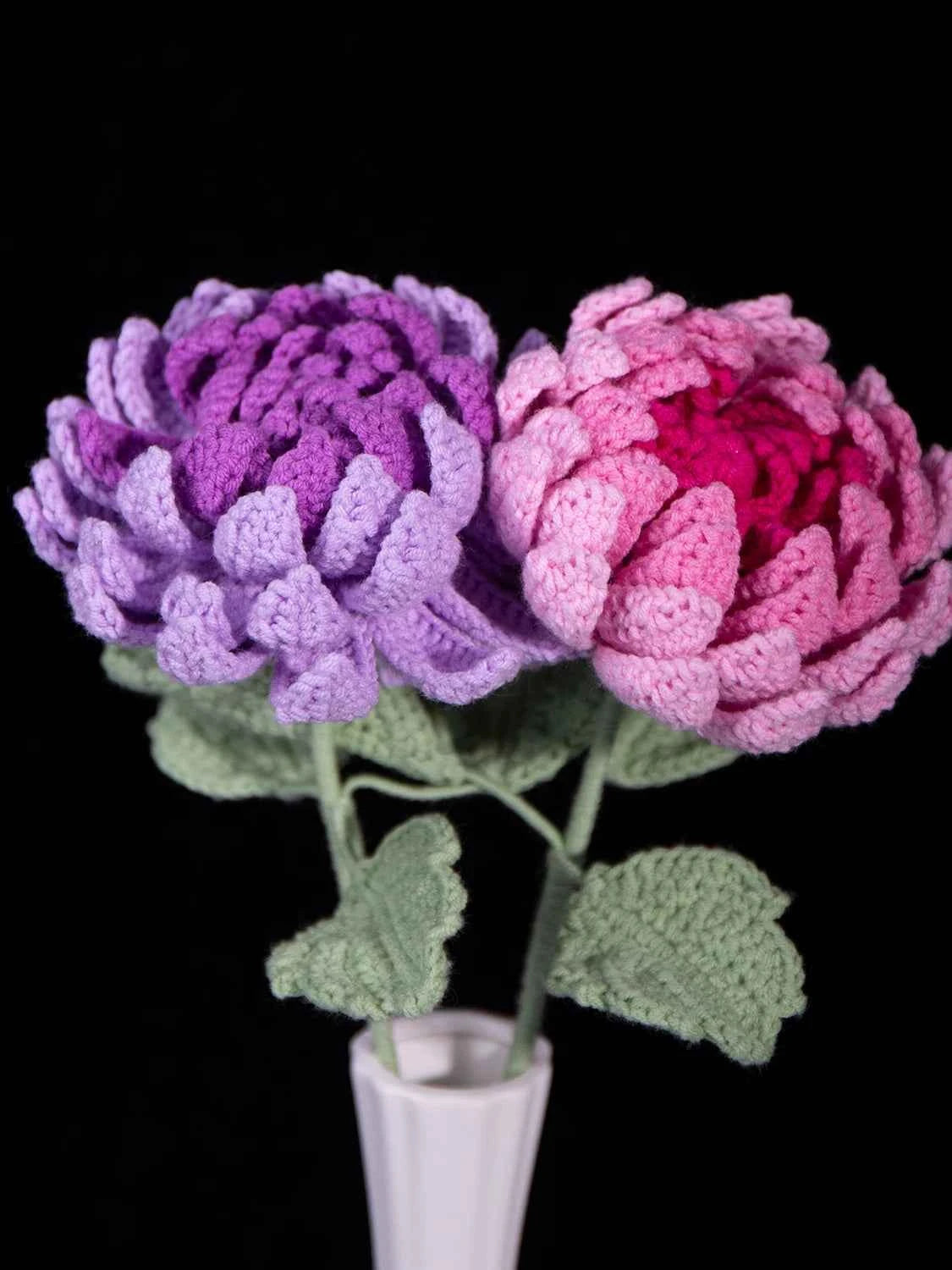 Artisanal Crochet Dahlia Single Stem