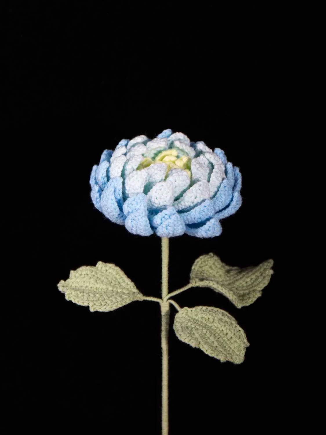 Artisanal Crochet Dahlia Single Stem
