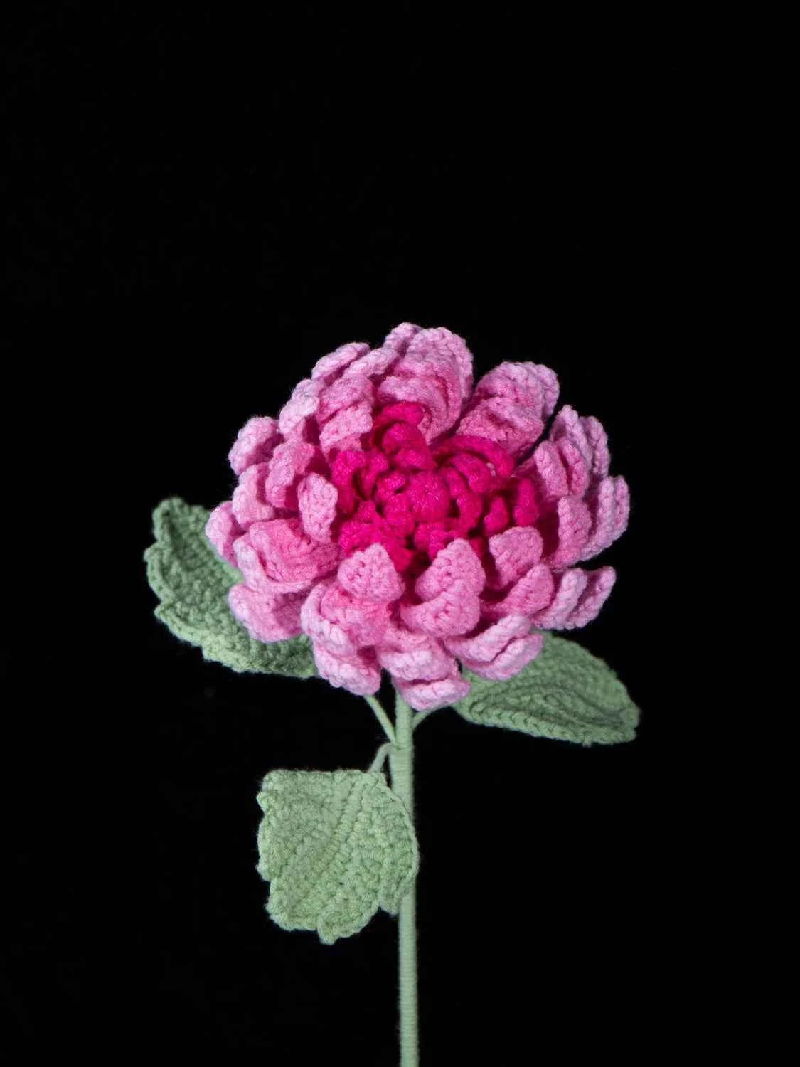 Artisanal Crochet Dahlia Single Stem