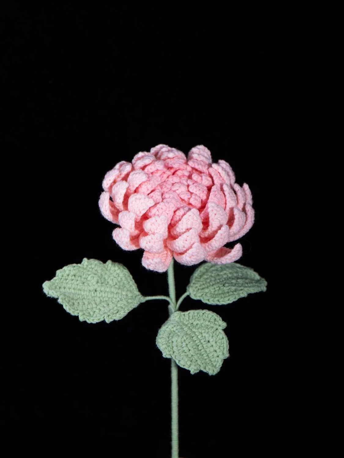 Artisanal Crochet Dahlia Single Stem