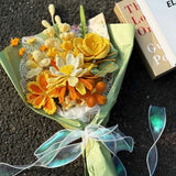 Handmade Crochet Flower Bouquet | Forever Yellow & Orange Gift for Her