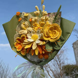 Handmade Crochet Flower Bouquet | Forever Yellow & Orange Gift for Her