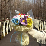 Colorful Handmade Crochet Tulip Flower Bouquet – A Cute Gift That Never Fades