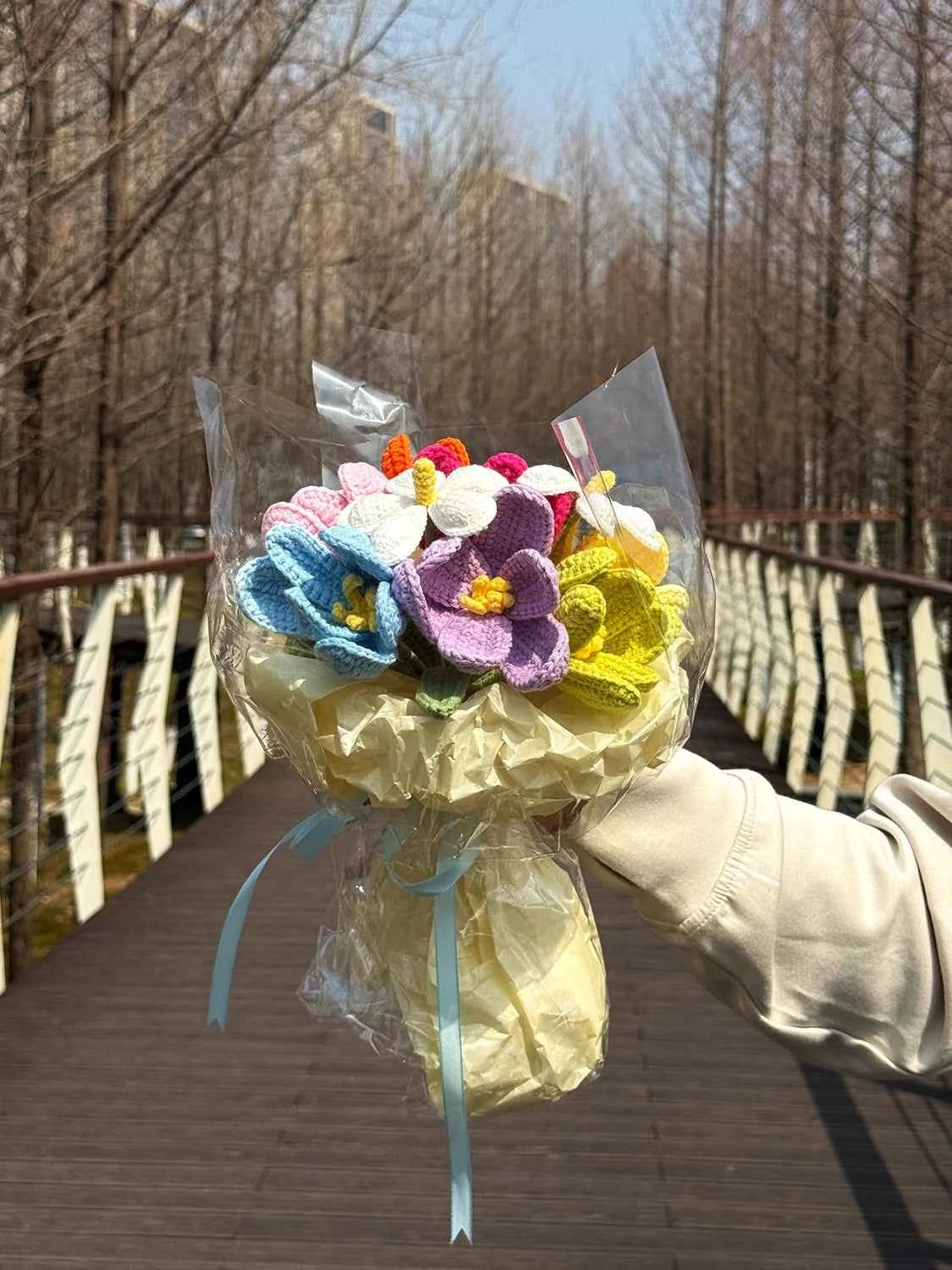 Colorful Handmade Crochet Tulip Flower Bouquet – A Cute Gift That Never Fades