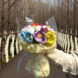 Colorful Handmade Crochet Tulip Flower Bouquet – A Cute Gift That Never Fades