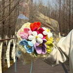 Colorful Handmade Crochet Tulip Flower Bouquet – A Cute Gift That Never Fades