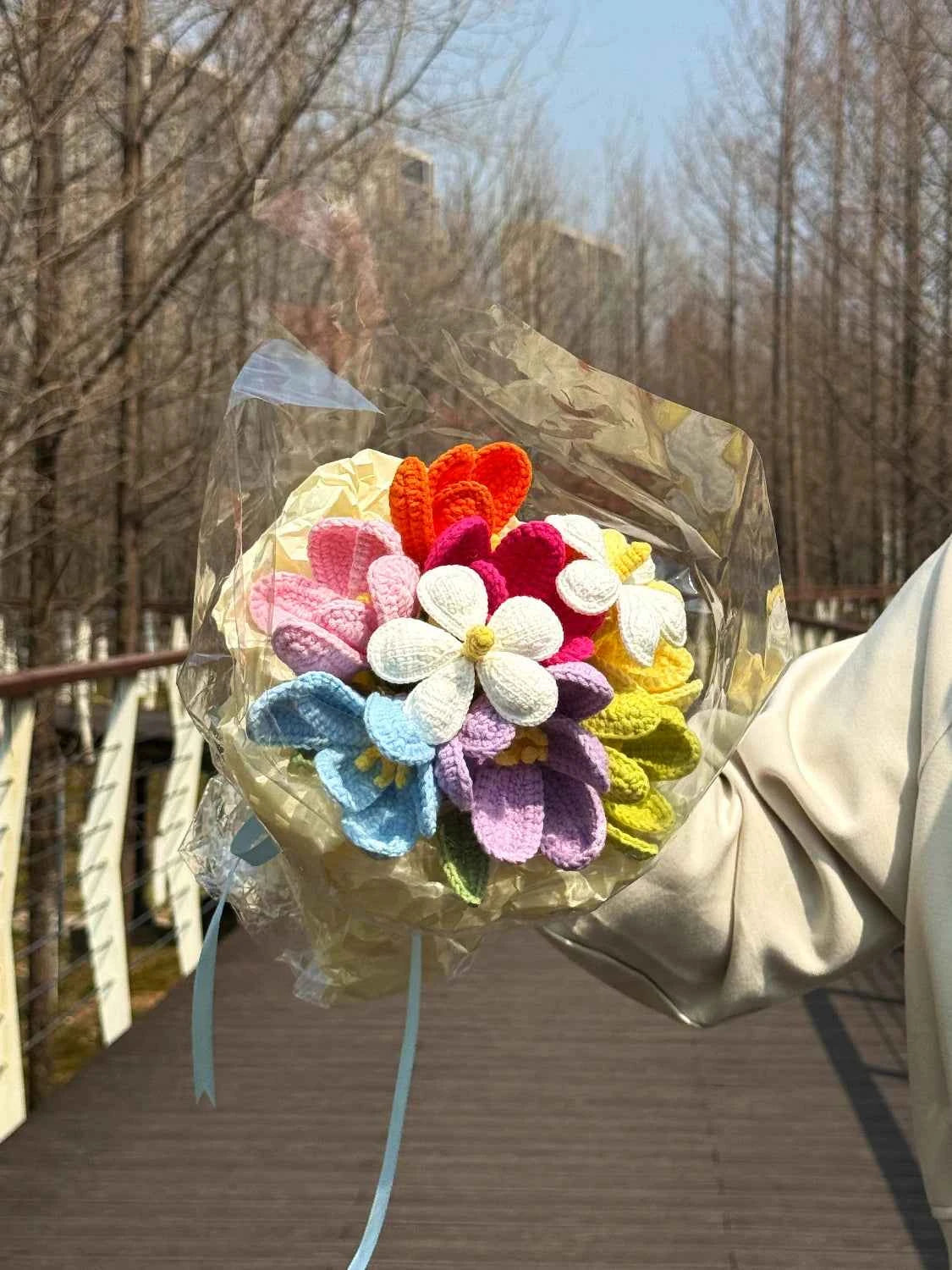 Colorful Handmade Crochet Tulip Flower Bouquet – A Cute Gift That Never Fades