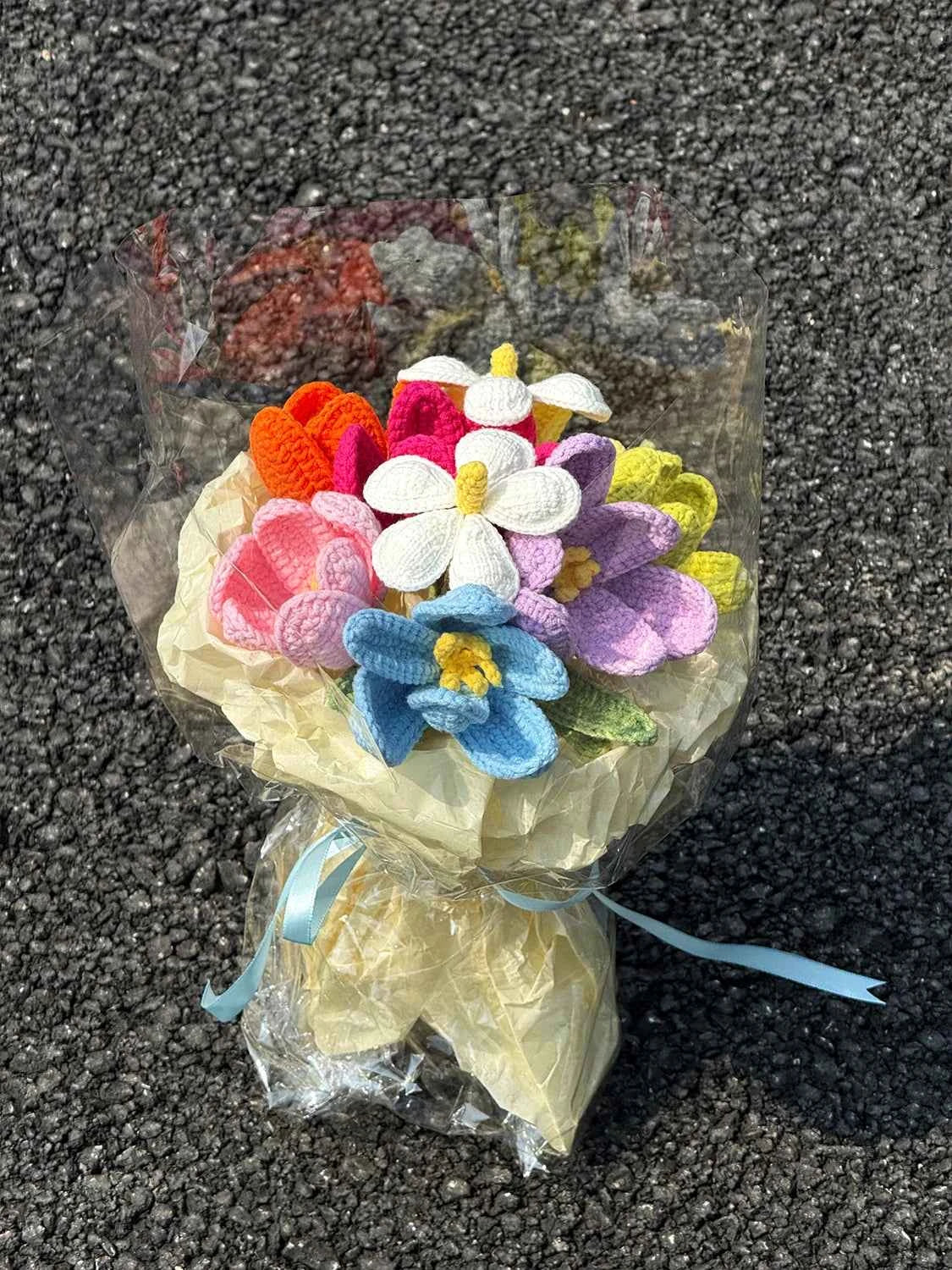 Colorful Handmade Crochet Tulip Flower Bouquet – A Cute Gift That Never Fades