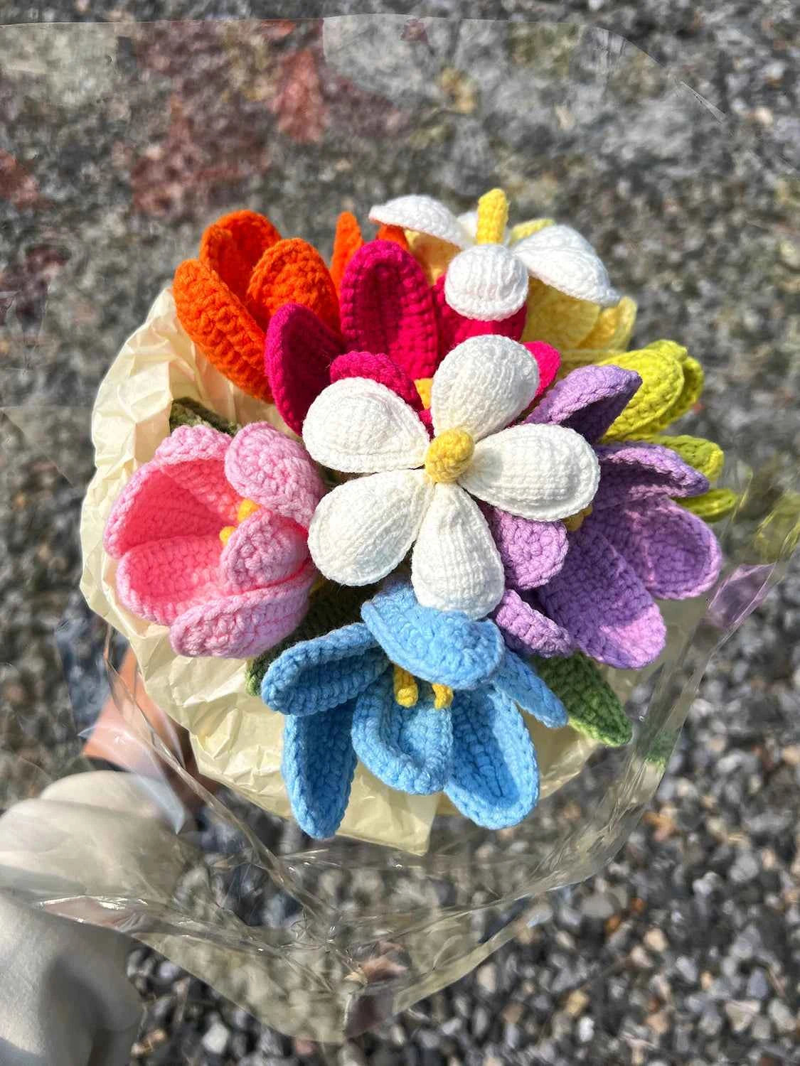 Colorful Handmade Crochet Tulip Flower Bouquet – A Cute Gift That Never Fades