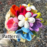 Colorful Crochet Flower Bouquet Kit | Everlasting Tulip & Plumeria Crochet Kit