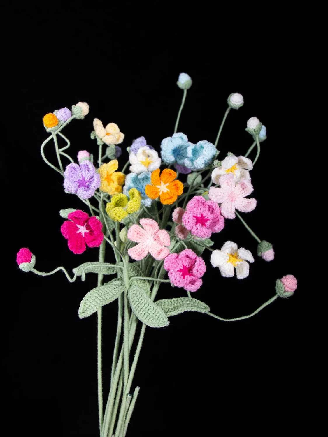 Crochet Androsace Umbellata Flower | Handmade Rock Jasmine Gift