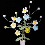 Crochet Androsace Umbellata Flower | Handmade Rock Jasmine Gift