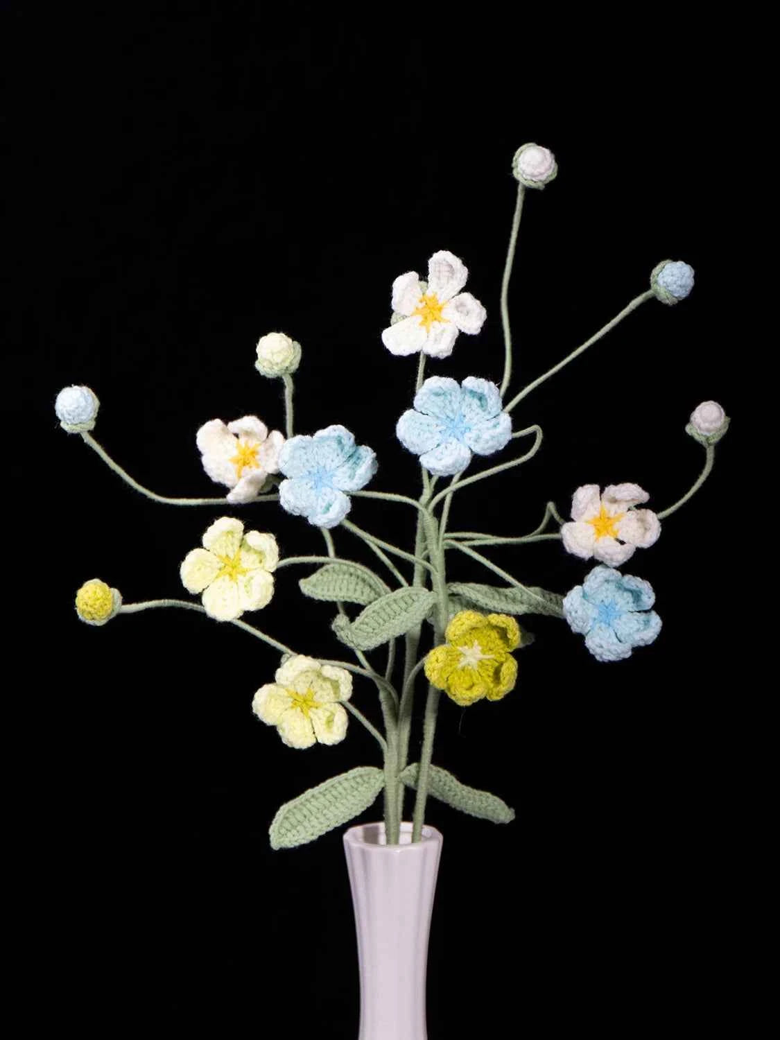 Crochet Androsace Umbellata Flower | Handmade Rock Jasmine Gift