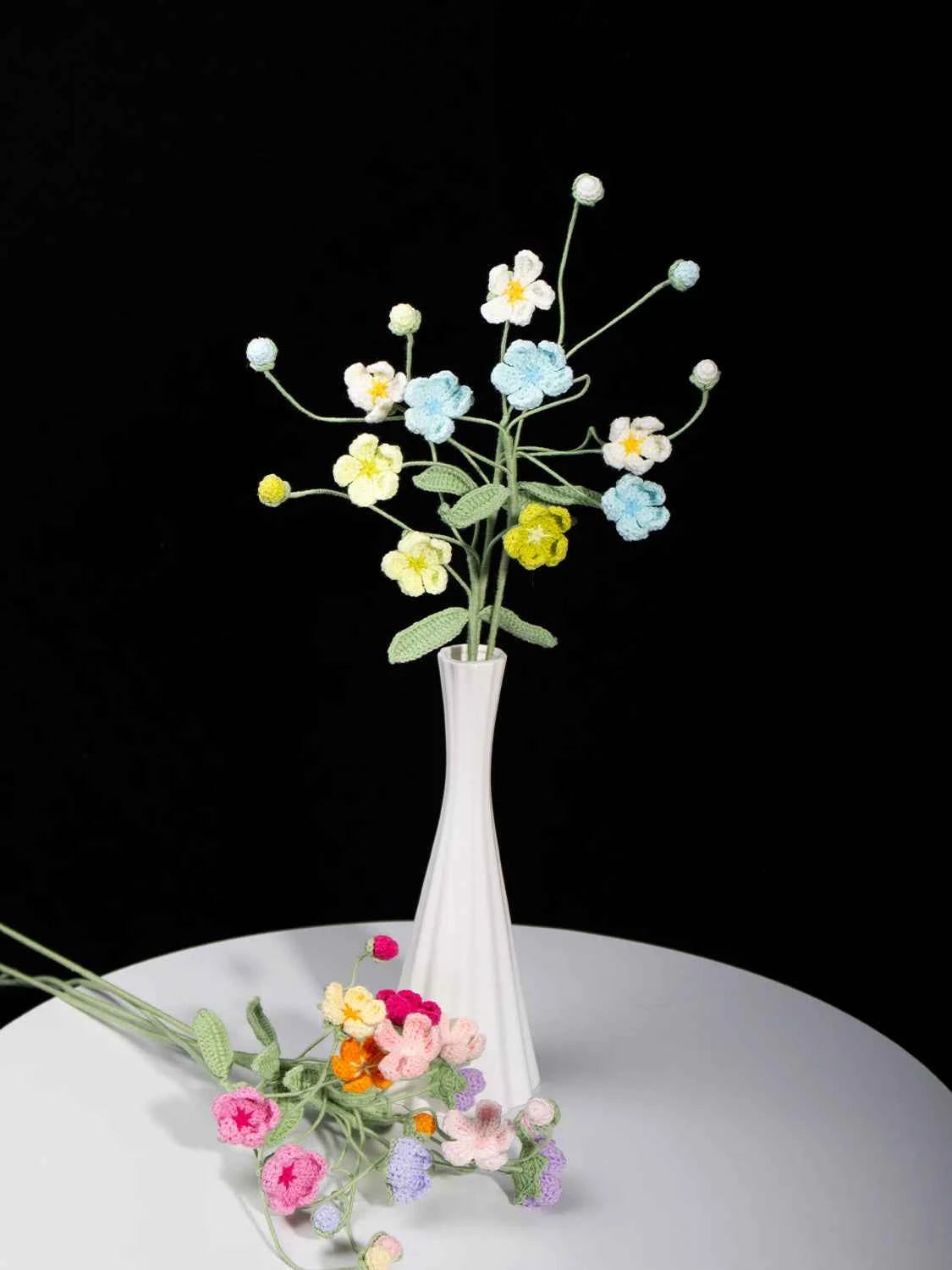 Crochet Androsace Umbellata Flower | Handmade Rock Jasmine Gift