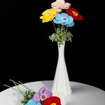 Hand Crochet Anemone Bouquet - Colorful Knitted Flower Arrangement