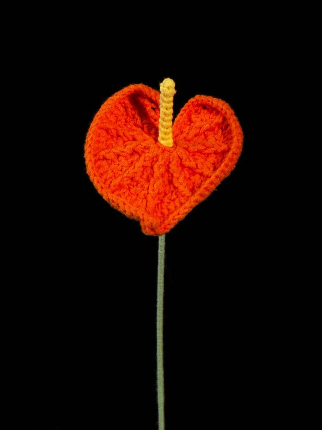 Handmade Crochet Anthurium Bouquet, Mother's Day Gift