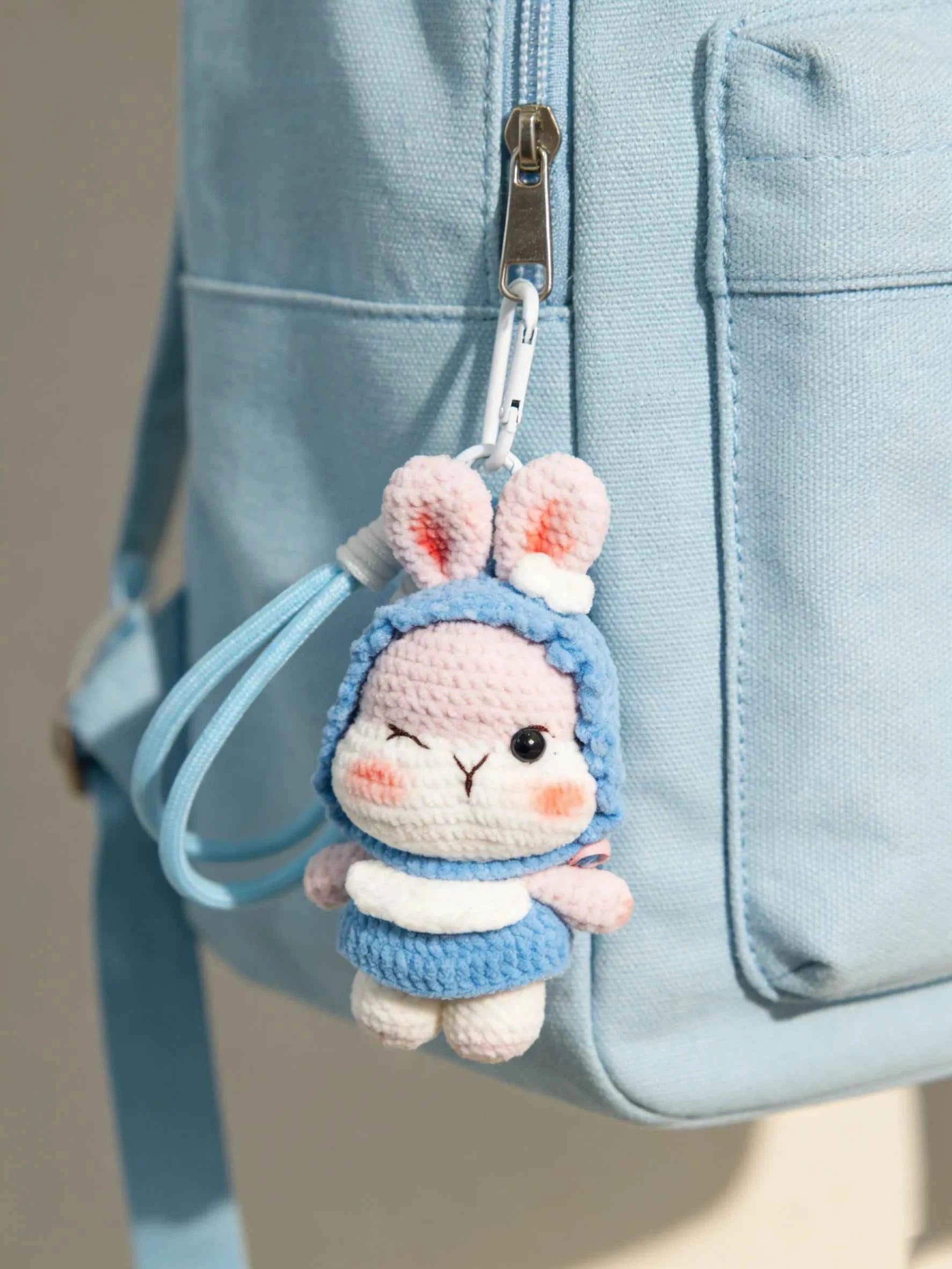 Crochet Bunny Keychain & Bag Charm Craft Set