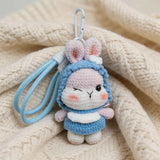 Crochet Bunny Keychain & Bag Charm Craft Set