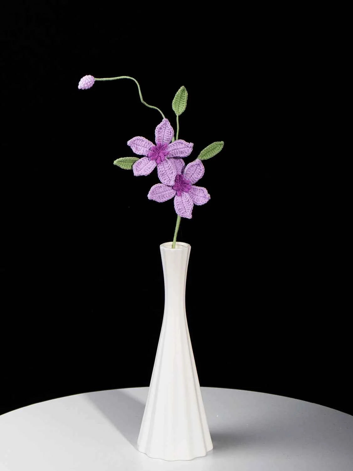 Handmade Crochet Clematis Flower Bouquet