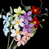 Handmade Crochet Clematis Flower Bouquet