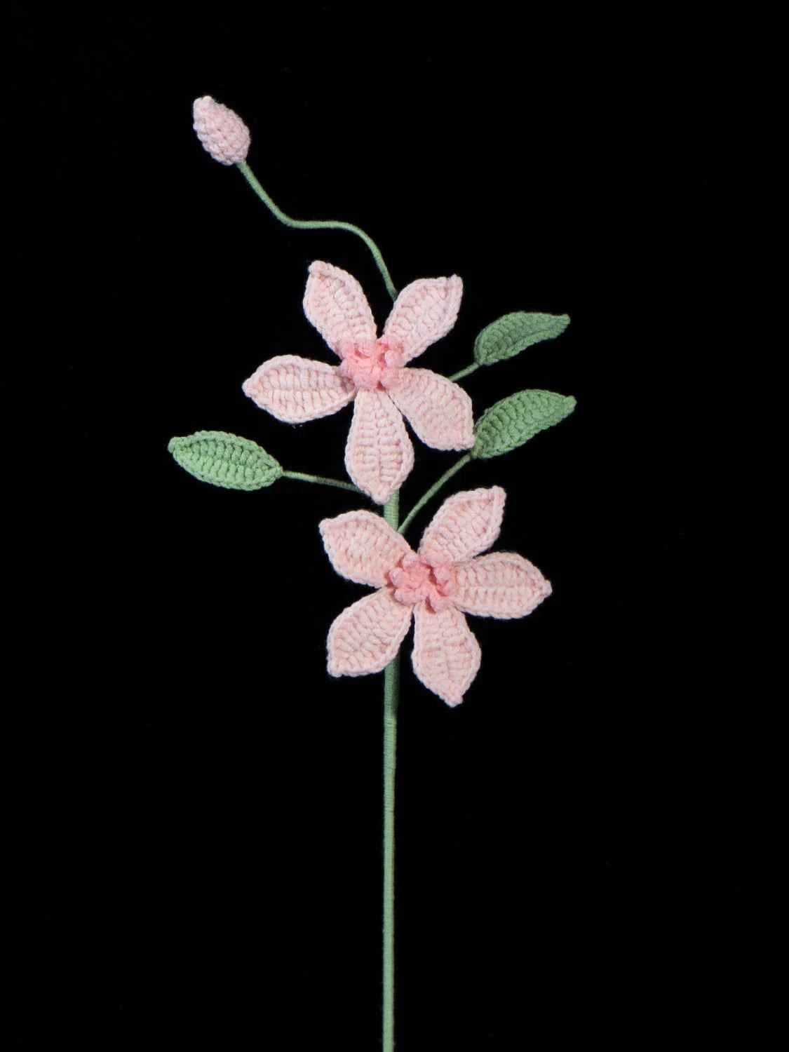 Handmade Crochet Clematis Flower Bouquet