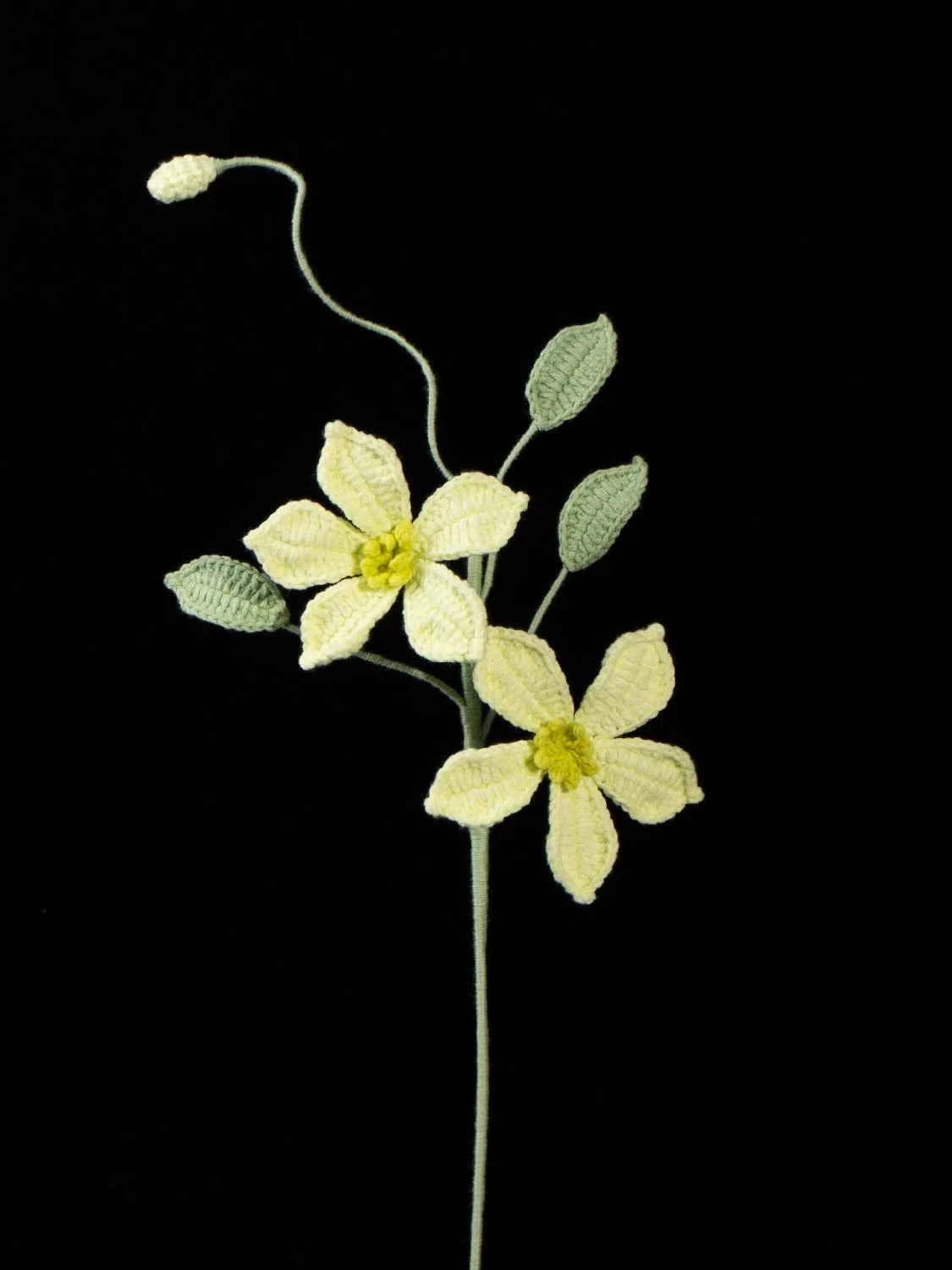 Handmade Crochet Clematis Flower Bouquet