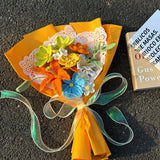 DIY Handmade Crochet Flower Bouquet Kit with Pattern & Yarn