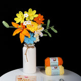 DIY Handmade Crochet Flower Bouquet Kit with Pattern & Yarn