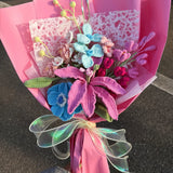 Crochet Flower Bouquet Kit - DIY Gift for Mom, Wedding, Birthday with Pattern & Yarn