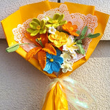 DIY Handmade Crochet Flower Bouquet Kit with Pattern & Yarn