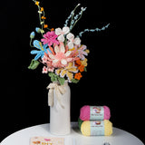 Crochet Flower Bouquet Kit - DIY Craft Kit with Pattern & Yarn