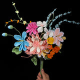 Crochet Flower Bouquet Kit - DIY Craft Kit with Pattern & Yarn