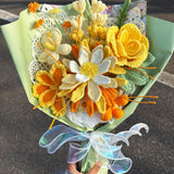 DIY Crochet Flower Bouquet Kit Beginner Friendly with Step-by-Step Pattern & Yarn