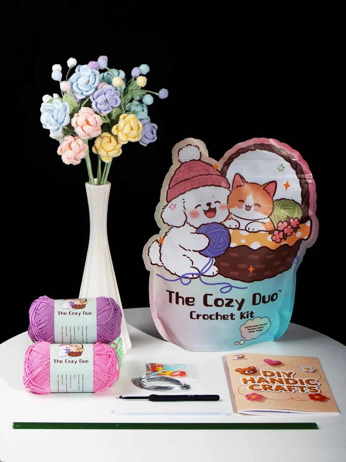 DIY Crochet Jasmine Flower Kit - Beginner Friendly Craft Kit with Tutorial