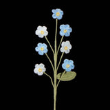 Handmade Crochet Forget Me Not Bouquet - Vertical Knitted Forever Flowers