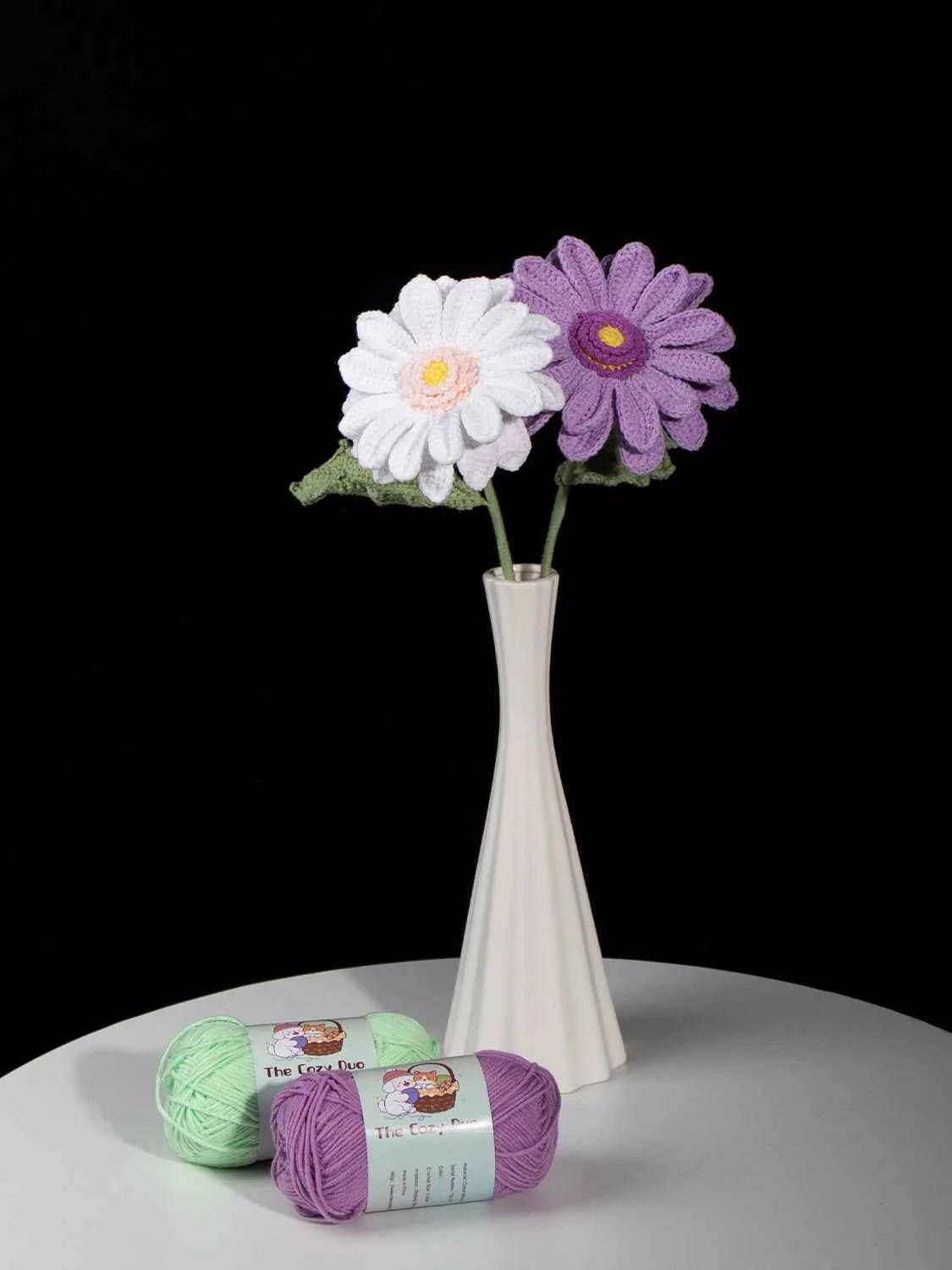 Crochet Gerbera Daisy Kit (1 Bloom+1 Leaf)