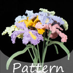 Crochet Iris Flower Kit | Handmade Forever Bouquet for Gifting & Home Decor
