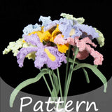 Crochet Iris Flower Kit | Handmade Forever Bouquet for Gifting & Home Decor