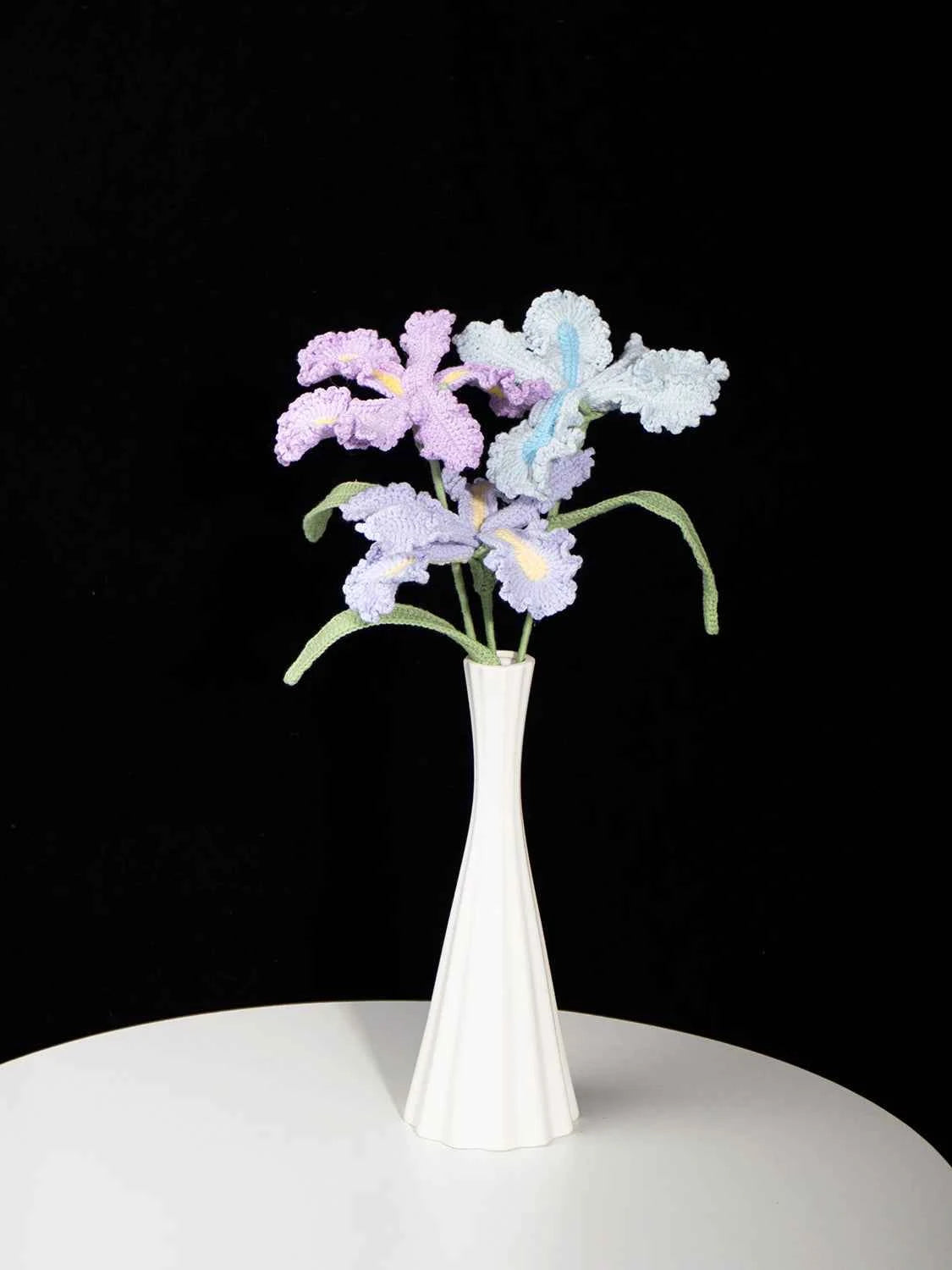 Crochet Iris Flower Kit | Handmade Forever Bouquet for Gifting & Home Decor
